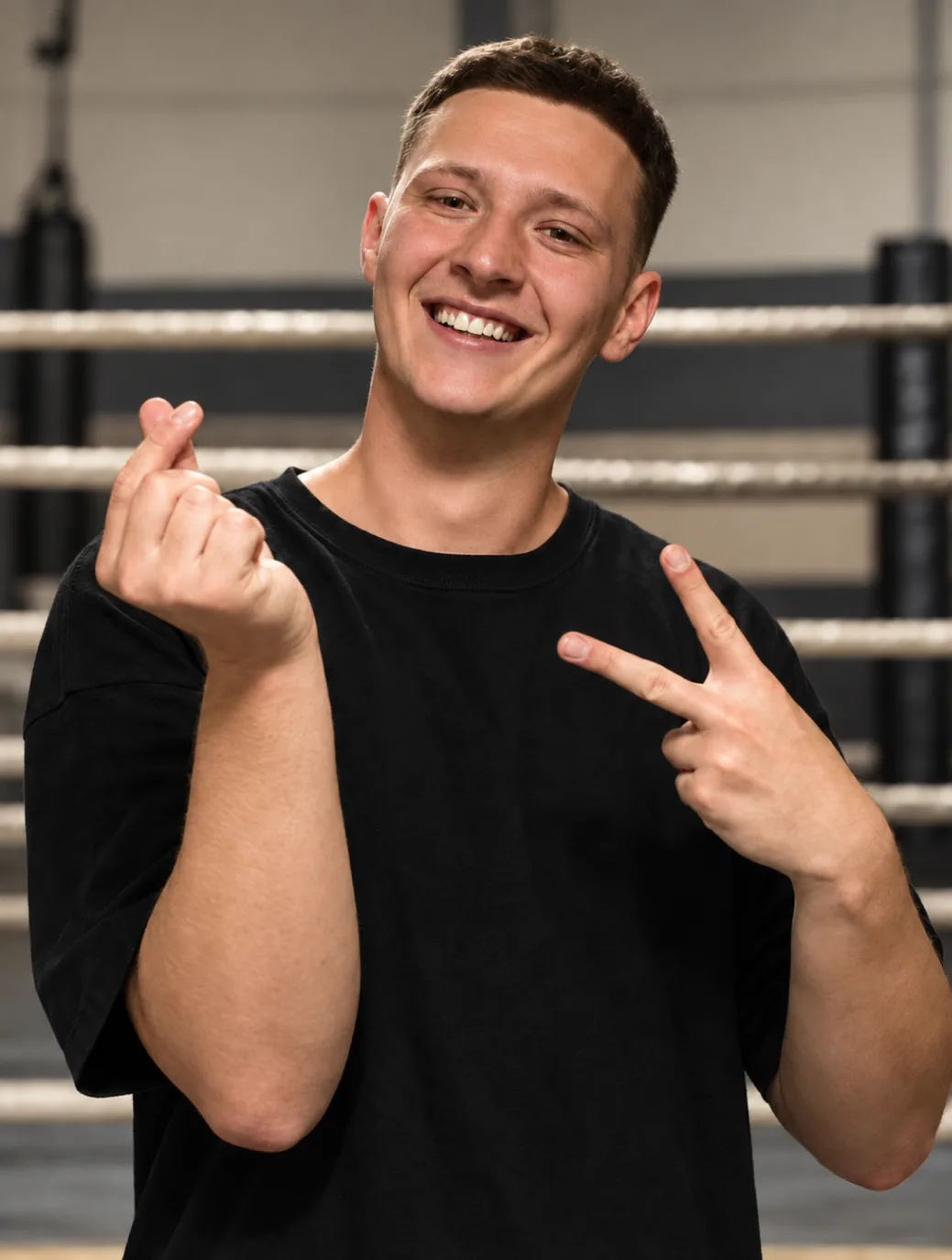 Ilya Liquid smiling in the ring
